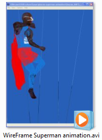 Glascoe Superman Avatar Video (wireframe rendering)