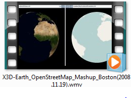 X3D-Earth OpenStreetMap Dual Globe